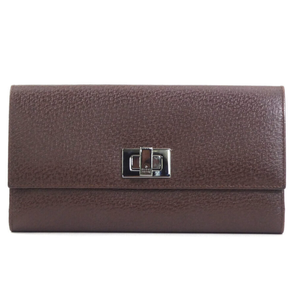 Gucci Trifold Wallet Long Leather Brown